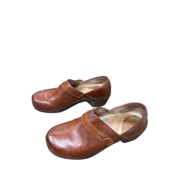Dansko Womens Brown Leather Mules Clogs Nursing Shoes Size 39/8 SKU 9332 - Picture 3 of 16